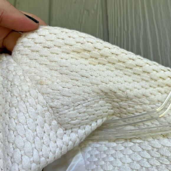 Massimo Dutti Textured Cream Coat Women’s L | Waffle Weave Minimalist Jacket - Picture 7 of 9